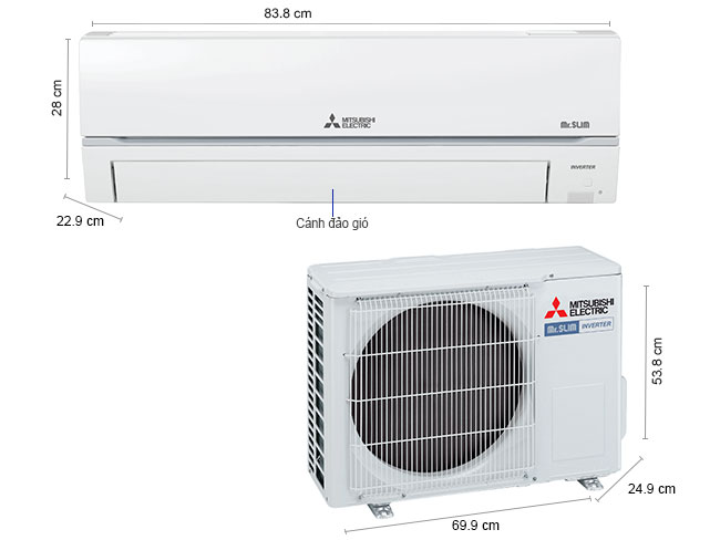 Máy lạnh Mitsubishi Electric Inverter 1 HP MSY-GR25VF nhập khẩu nguyên bộ từ Thái Lan