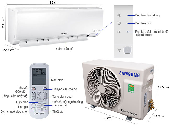 Máy lạnh Samsung Inverter AR13 MVFHGWKNSV