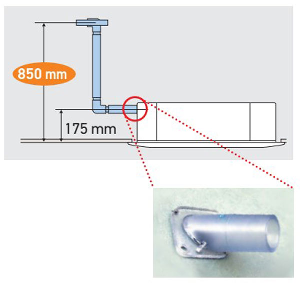 Được tích hợp bơm nước xả, giúp việc lắp đặt trở nên linh hoạt hơn