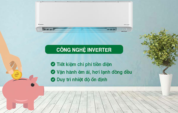 Máy lạnh Daikin Inverter 1 HP FTKZ25VVMV - Công nghệ Inverter tiết kiệm điện