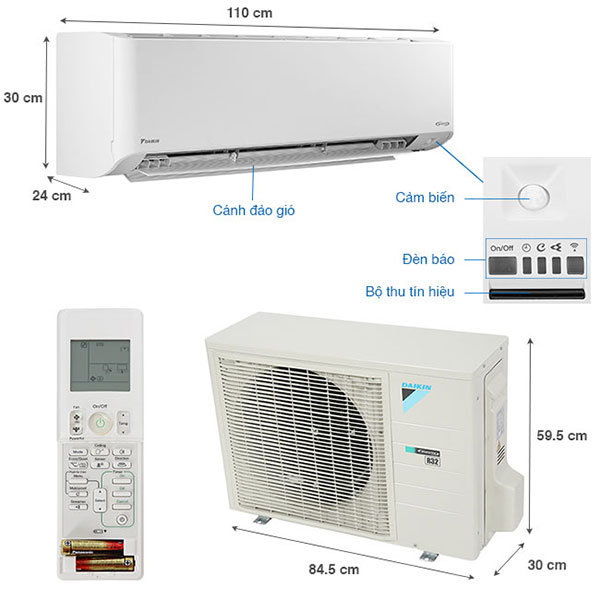 Máy lạnh Daikin Inverter 2 HP FTKZ50VVMV - Nhập khẩu nguyên chiếc từ Thái Lan