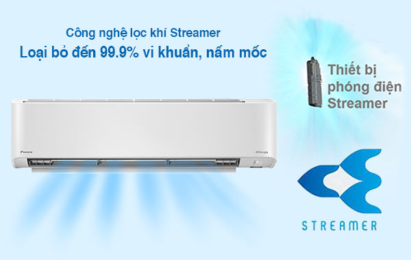Máy lạnh Daikin Inverter 2 HP FTKZ50VVMV - Công nghệ lọc khí độc quyền Streamer