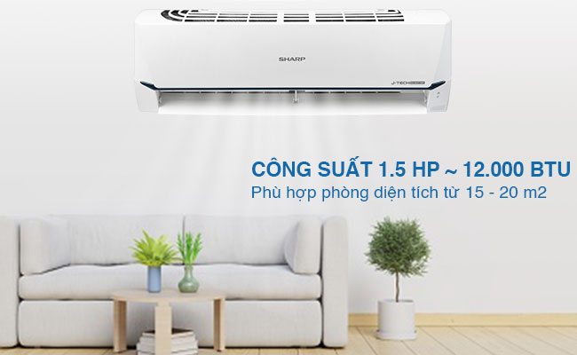 Máy lạnh Sharp AH-X12XEW công suất làm lạnh 1.5 HP
