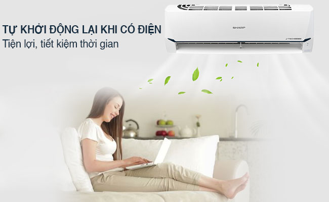 Máy lạnh Sharp AH-X12XEW - Tự khởi động lại khi có điện